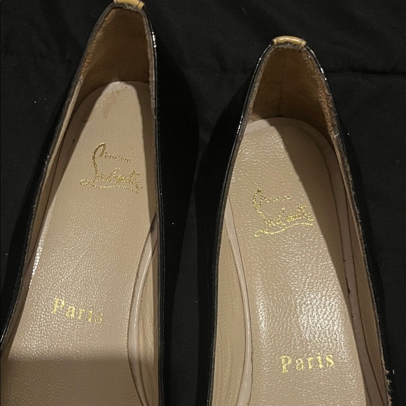 Christian Louboutin SALVAGE Madam Mouse size 38 Black Patent Leather Flats - Picture 5 of 17